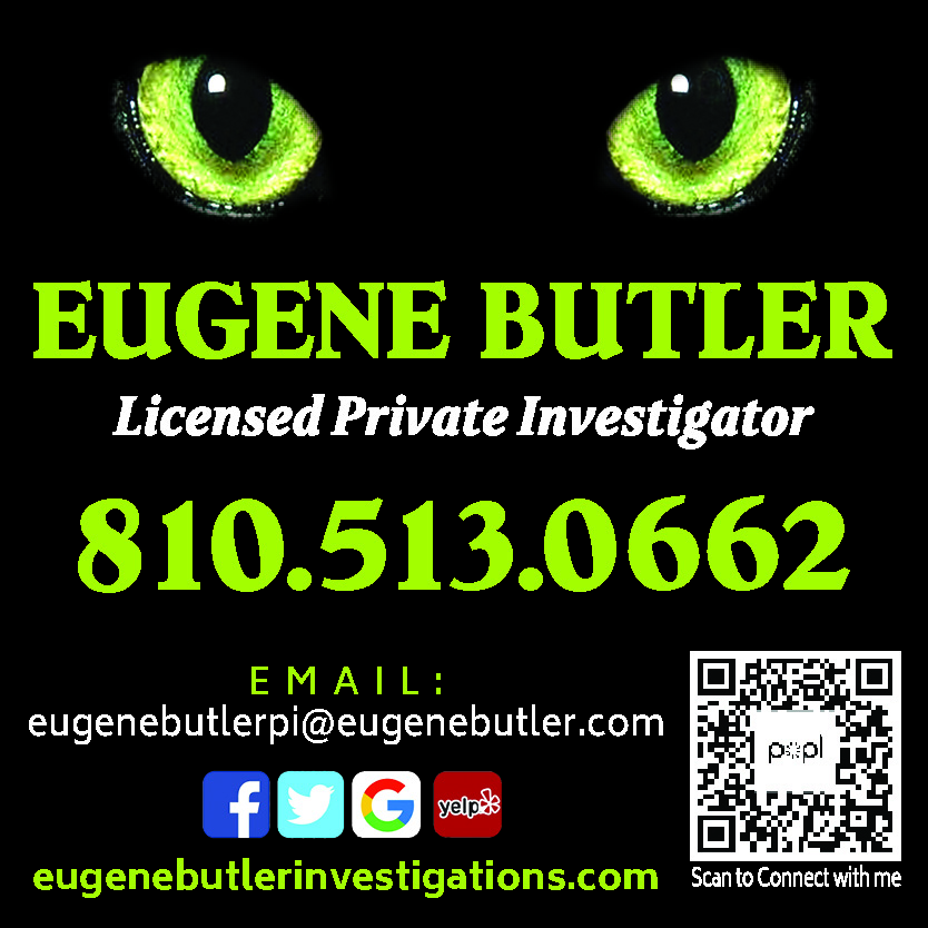 Eugene Butler Licensed Private Investigator Ad
